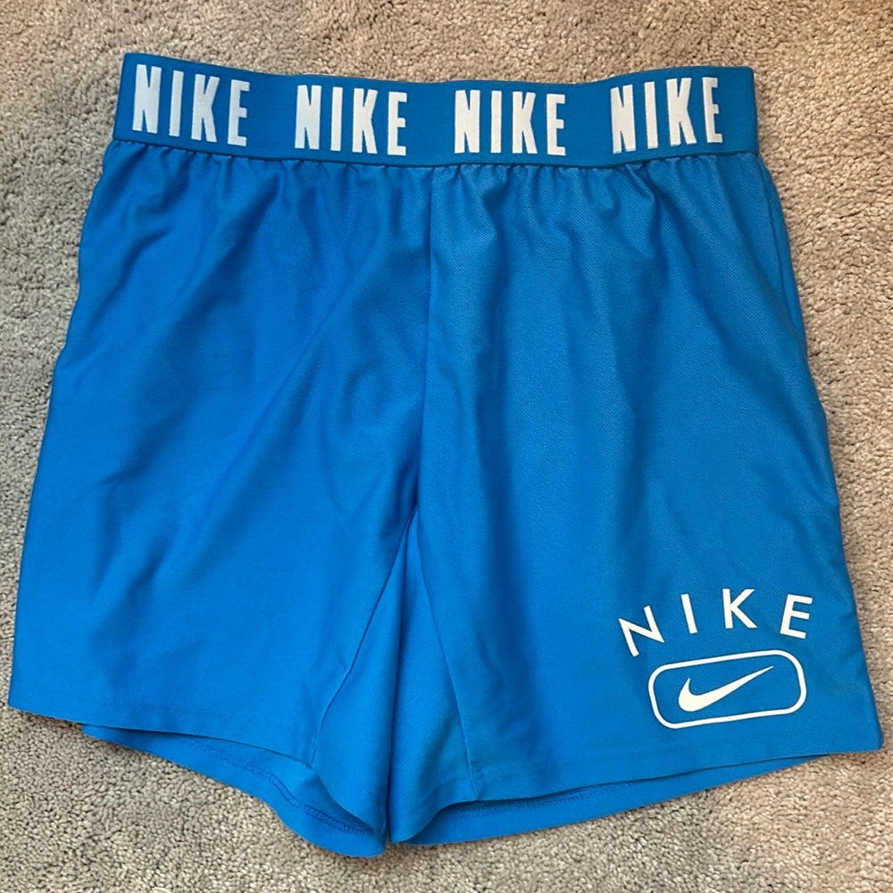 Girls Blue Nike Dri Fit Shorts